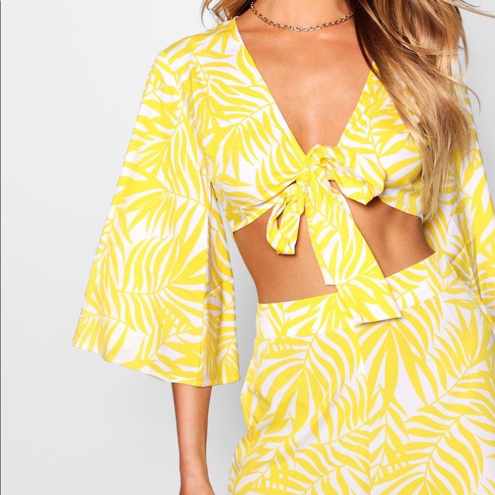 Tie Top and Wide Leg Co-ord